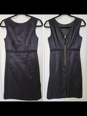 Marc by Marc Jacobs Black Dress Designer Cocktail Sheath Size 2 Silky Sleeveless